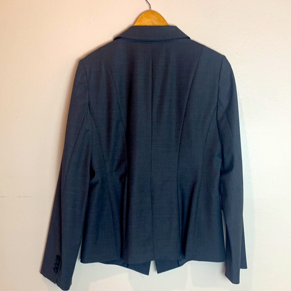 Ann Taylor Virgin Wool Charcoal Blazer Size 10 - Picture 5 of 9